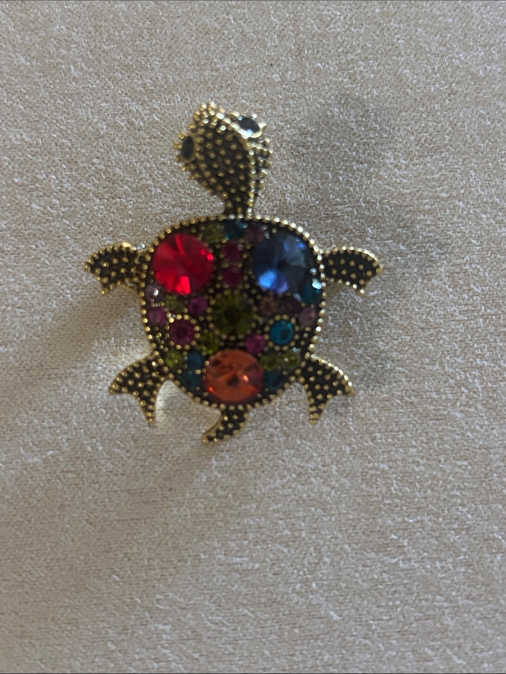 Multicolor Crystal Turtle Brooch - Women Jewelry
